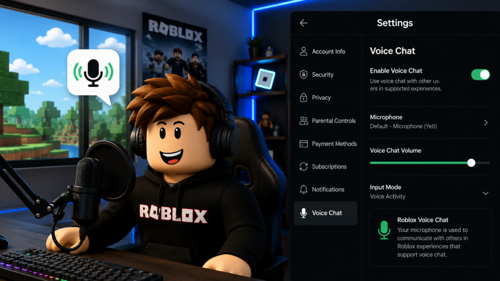 Roblox Voice Chat Guide (2026) – How to Enable, Use & Fix Common Issues